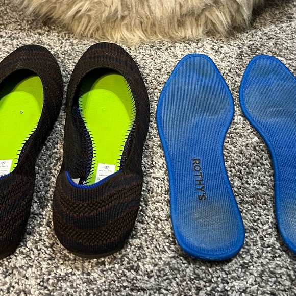 Rothy’s ballet flats chocolate and navy zebra Size 9 - Picture 6 of 6